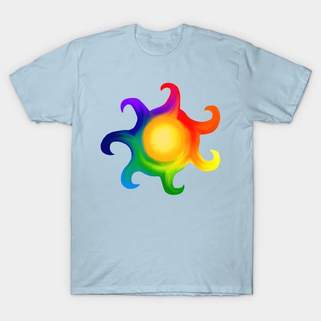 Rainbow Sun T-Shirt by Art by Deborah Camp